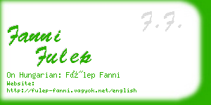 fanni fulep business card